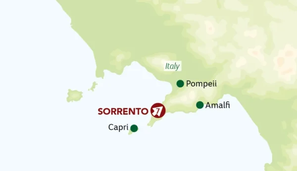Great Holiday Escapes Sorrento map
